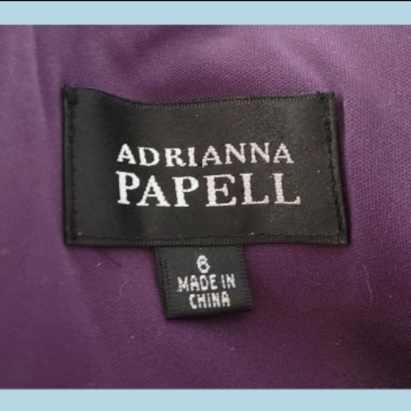 ADRIANNA PAPELL Eggplant Sheath Dress 6 - Picture 4 of 4